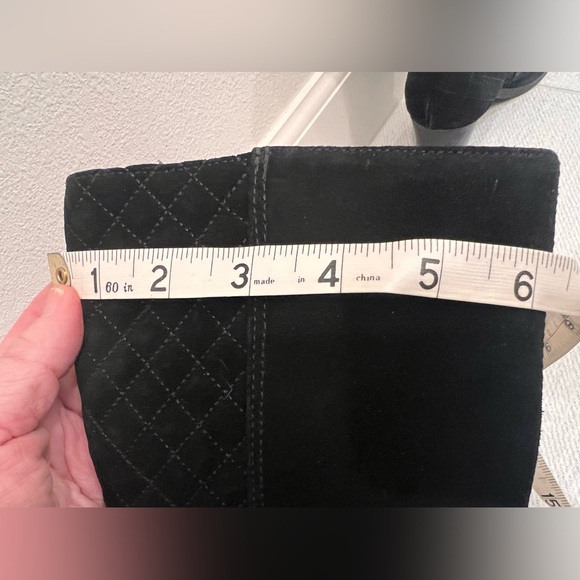 Aquatalia by Marvin K, Black Quilted Suede Mid-Calf 
Boot, Size 7.5 - Picture 2 of 16